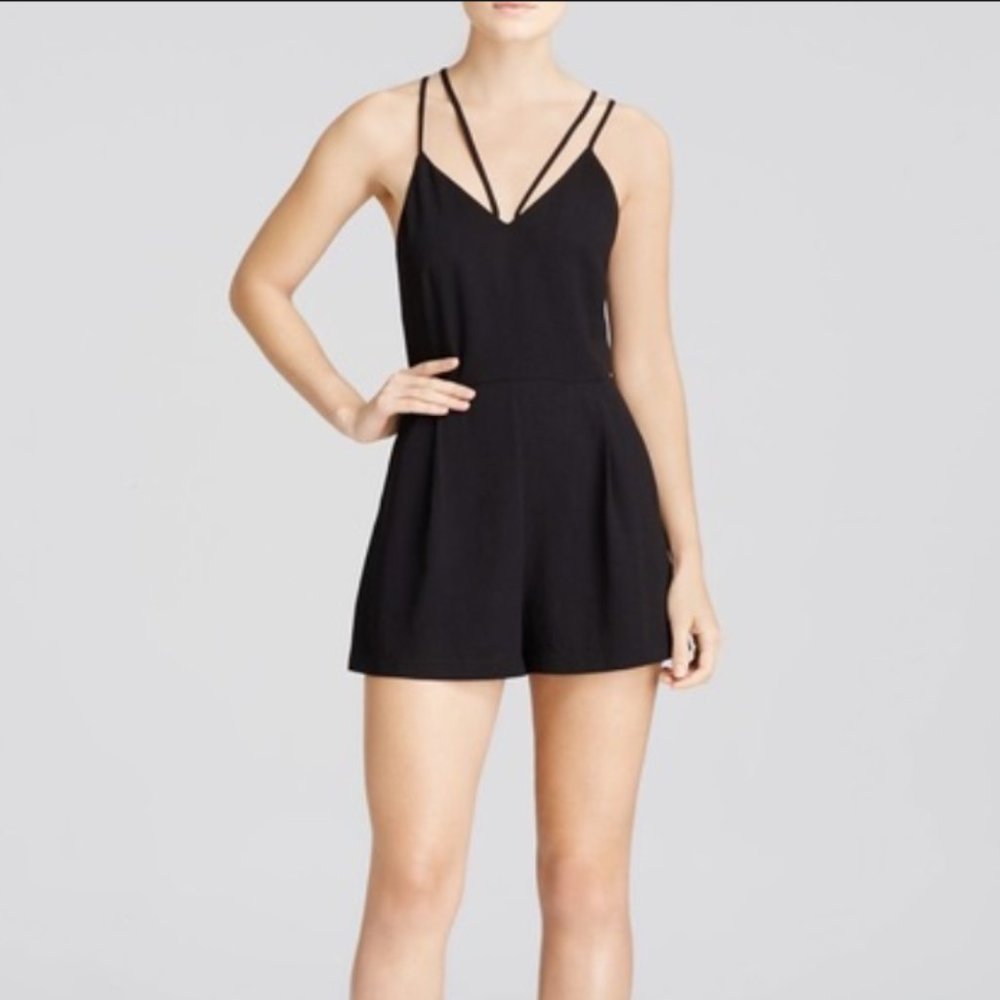 Lush Black Strappy Romper